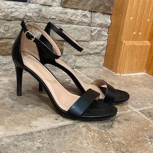 a new day black straps stiletto heels